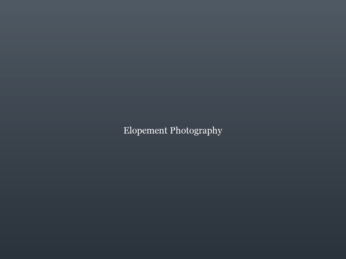 Elopement Photography